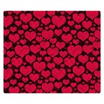 Valentines Day Hearts Pattern Love Red Premium Plush Fleece Blanket (Small)