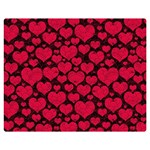 Valentines Day Hearts Pattern Love Red Premium Plush Fleece Blanket (Medium)