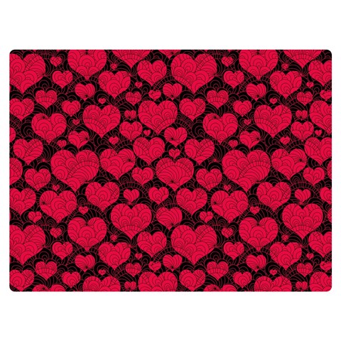 Valentines Day Hearts Pattern Love Red Premium Plush Fleece Blanket (Extra Small) from ArtsNow.com 40 x30  Blanket Front