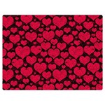 Valentines Day Hearts Pattern Love Red Premium Plush Fleece Blanket (Extra Small)