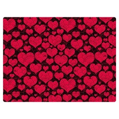 Valentines Day Hearts Pattern Love Red Two Sides Premium Plush Fleece Blanket (Baby Size) from ArtsNow.com 40 x30  Blanket Front