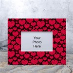 Valentines Day Hearts Pattern Love Red White Tabletop Photo Frame 4 x6 