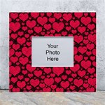 Valentines Day Hearts Pattern Love Red White Wall Photo Frame 5  x 7 