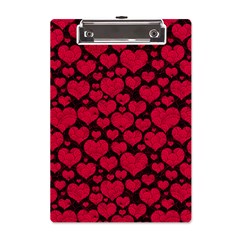 Valentines Day Hearts Pattern Love Red A5 Acrylic Clipboard from ArtsNow.com Front