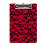 Valentines Day Hearts Pattern Love Red A5 Acrylic Clipboard