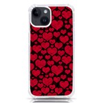 Valentines Day Hearts Pattern Love Red iPhone 14 TPU UV Print Case