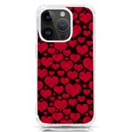 Valentines Day Hearts Pattern Love Red iPhone 14 Pro TPU UV Print Case