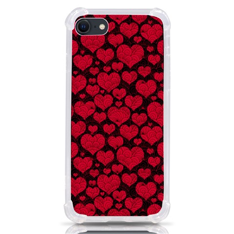 Valentines Day Hearts Pattern Love Red iPhone SE from ArtsNow.com Front