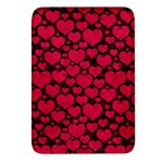 Valentines Day Hearts Pattern Love Red Rectangular Glass Fridge Magnet (4 pack)