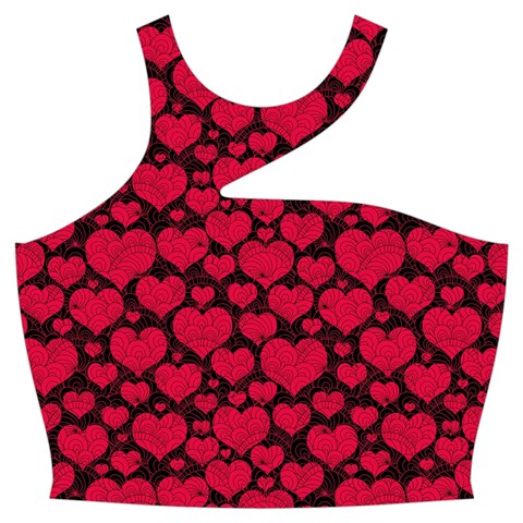 Valentines Day Hearts Pattern Love Red Cut Out Top from ArtsNow.com Front