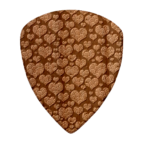 Valentines Day Hearts Pattern Love Red Wood Guitar Pick (Set of 10) from ArtsNow.com Front