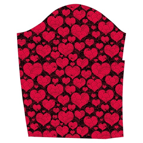 Valentines Day Hearts Pattern Love Red Men s Pullover Zip Ski and Snowboard Waterproof Breathable Jacket from ArtsNow.com Sleeve Left