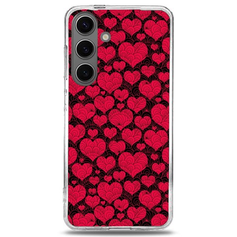 Valentines Day Hearts Pattern Love Red Samsung Galaxy S24 6.2 Inch TPU UV Case from ArtsNow.com Front