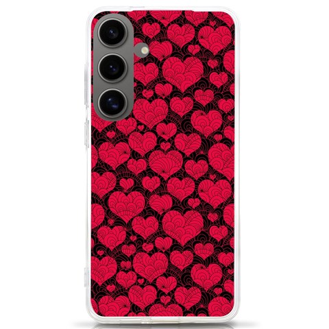 Valentines Day Hearts Pattern Love Red Samsung Galaxy S24 Ultra 6.9 Inch TPU UV Case from ArtsNow.com Front