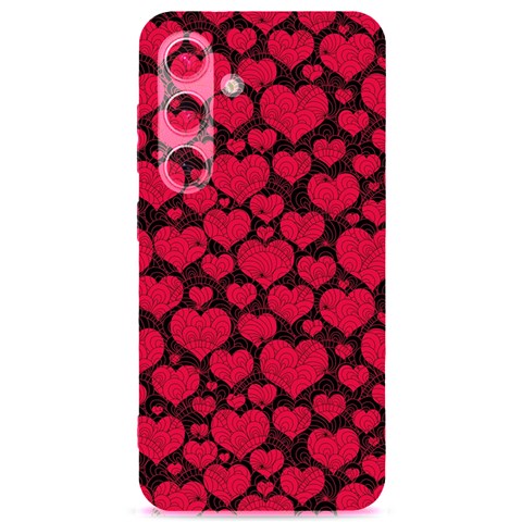 Valentines Day Hearts Pattern Love Red Samsung Galaxy S24 6.2 Inch Black TPU UV Case from ArtsNow.com Front