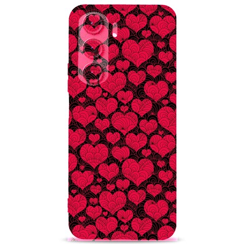 Valentines Day Hearts Pattern Love Red Samsung Galaxy S24 Plus 6.7 Inch Black TPU UV Case from ArtsNow.com Front