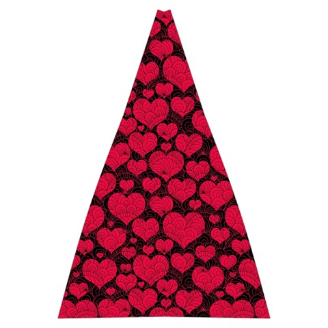 Valentines Day Hearts Pattern Love Red Automatic Folding Umbrella with Case (Large) from ArtsNow.com 13.71 x19.92  Umbrella - 1