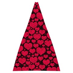 Valentines Day Hearts Pattern Love Red Automatic Folding Umbrella with Case (Large) from ArtsNow.com 13.71 x19.92  Umbrella - 3