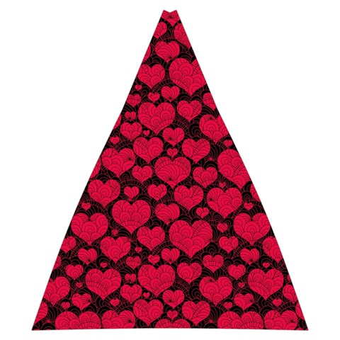 Valentines Day Hearts Pattern Love Red Automatic Folding Umbrella with Case (Medium) from ArtsNow.com 17.22 x19.95  Umbrella - 1