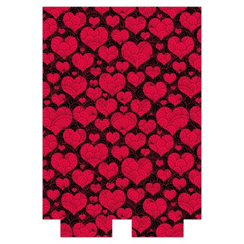 Valentines Day Hearts Pattern Love Red Automatic Folding Umbrella with Case (Small) from ArtsNow.com Case