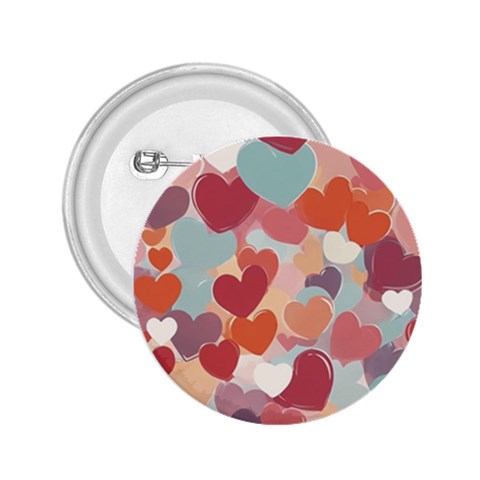 Valentines Day Hearts Romance Love 2.25  Buttons from ArtsNow.com Front