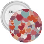 Valentines Day Hearts Romance Love 3  Buttons