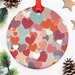 Valentines Day Hearts Romance Love Ornament (Round)