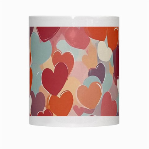 Valentines Day Hearts Romance Love White Mug from ArtsNow.com Center