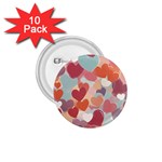 Valentines Day Hearts Romance Love 1.75  Buttons (10 pack)