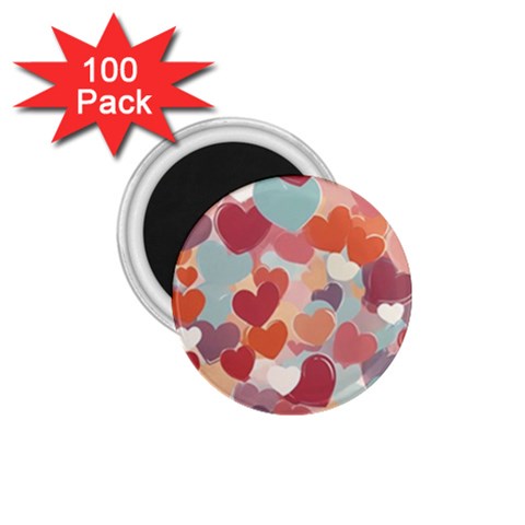 Valentines Day Hearts Romance Love 1.75  Magnets (100 pack)  from ArtsNow.com Front