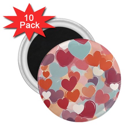 Valentines Day Hearts Romance Love 2.25  Magnets (10 pack)  from ArtsNow.com Front