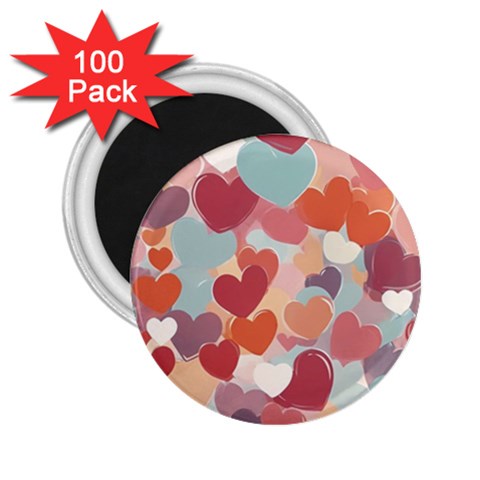 Valentines Day Hearts Romance Love 2.25  Magnets (100 pack)  from ArtsNow.com Front