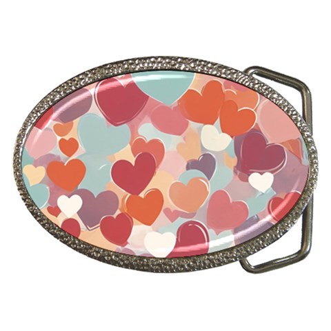 Valentines Day Hearts Romance Love Belt Buckles from ArtsNow.com Front