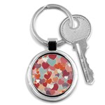 Valentines Day Hearts Romance Love Key Chain (Round)