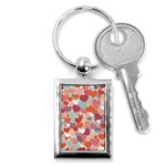 Valentines Day Hearts Romance Love Key Chain (Rectangle)