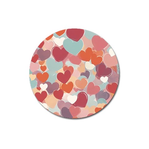 Valentines Day Hearts Romance Love Magnet 3  (Round) from ArtsNow.com Front