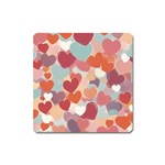 Valentines Day Hearts Romance Love Square Magnet