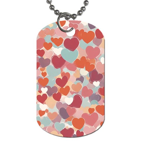 Valentines Day Hearts Romance Love Dog Tag (One Side) from ArtsNow.com Front