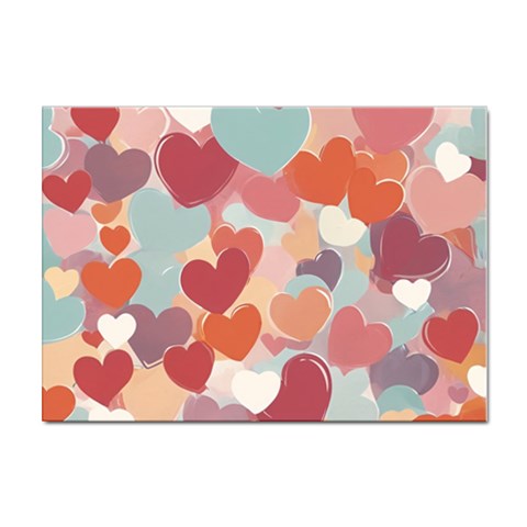 Valentines Day Hearts Romance Love Sticker A4 (10 pack) from ArtsNow.com Front