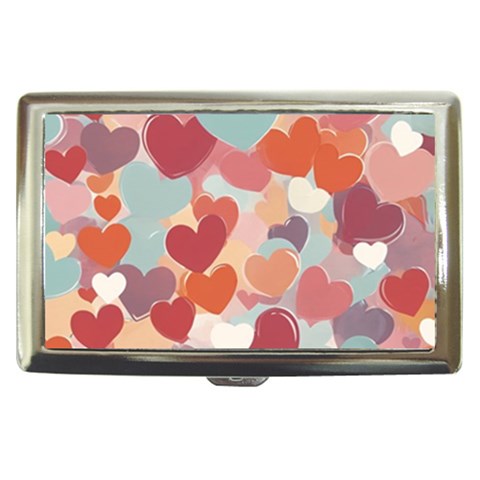 Valentines Day Hearts Romance Love Cigarette Money Case from ArtsNow.com Front