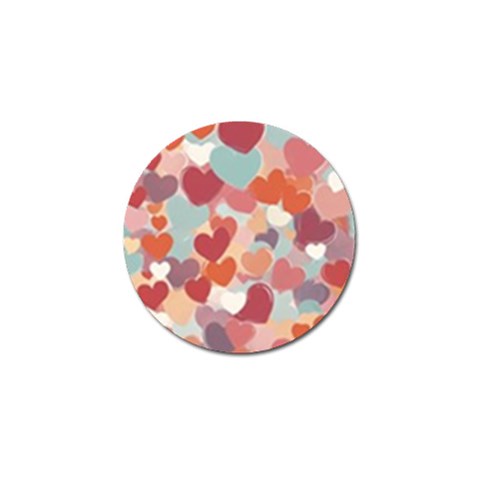 Valentines Day Hearts Romance Love Golf Ball Marker from ArtsNow.com Front