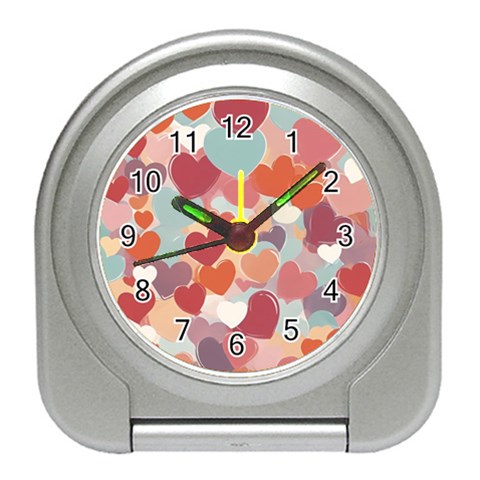 Valentines Day Hearts Romance Love Travel Alarm Clock from ArtsNow.com Front