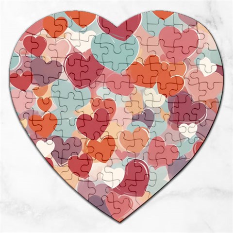 Valentines Day Hearts Romance Love Jigsaw Puzzle (Heart) from ArtsNow.com Front