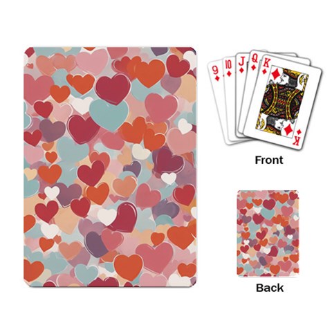 Valentines Day Hearts Romance Love Playing Cards Single Design (Rectangle) from ArtsNow.com Back