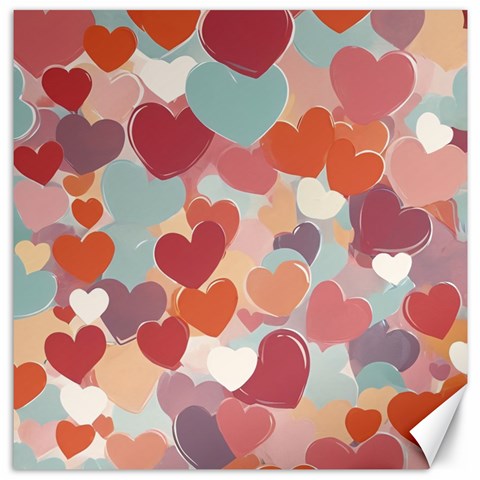 Valentines Day Hearts Romance Love Canvas 12  x 12  from ArtsNow.com 11.4 x11.56  Canvas - 1