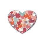 Valentines Day Hearts Romance Love Rubber Coaster (Heart)