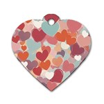 Valentines Day Hearts Romance Love Dog Tag Heart (One Side)