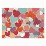 Valentines Day Hearts Romance Love Large Glasses Cloth