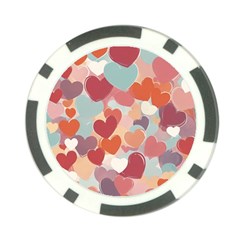 Valentines Day Hearts Romance Love Poker Chip Card Guard from ArtsNow.com Front