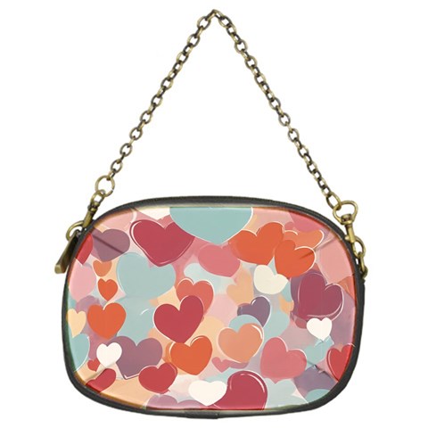 Valentines Day Hearts Romance Love Chain Purse (One Side) from ArtsNow.com Front